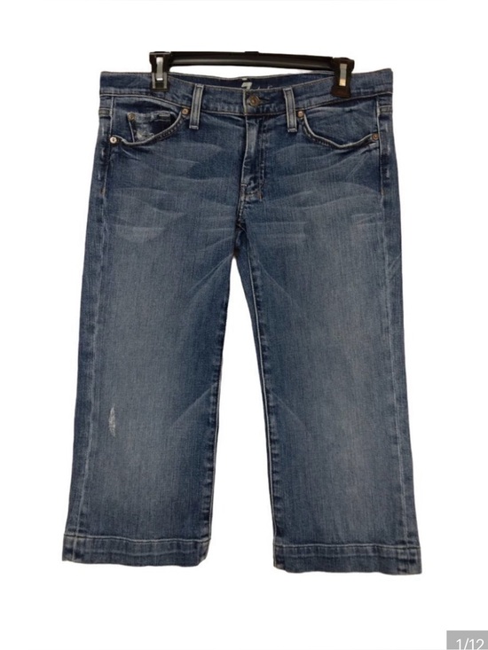 7 For All Mankind Denim - 7FAM | Cropped Dojo Distressed Jeans | Size 32